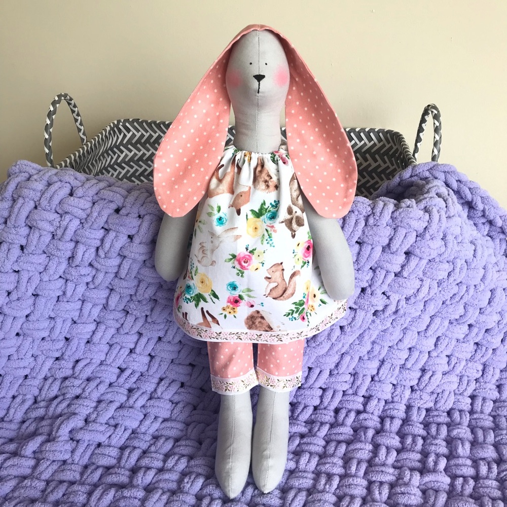 Handmade Doll Soft Bunny Baby Toy Nursery Decor
